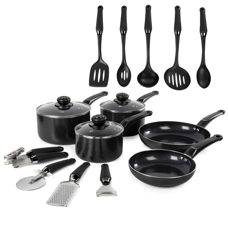 Swan 14 Piece Pan & Tool Set in Black Size: A Black A