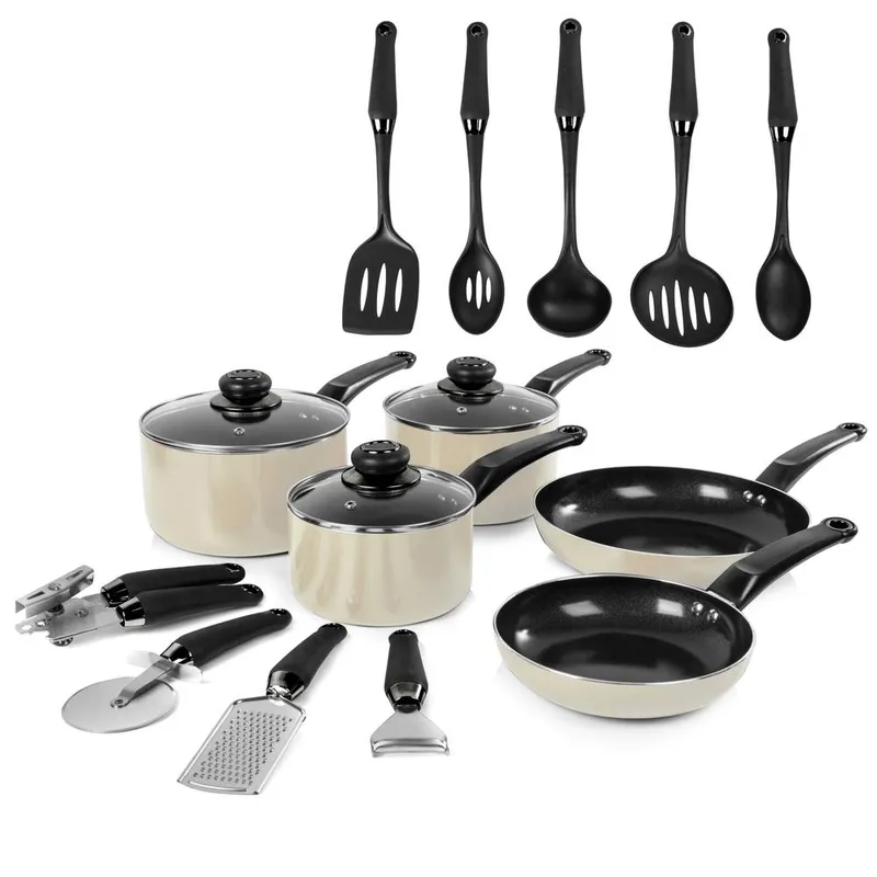 Swan Unisex 14 Piece Pan & Tool Set in Cream Size: A Cream A female