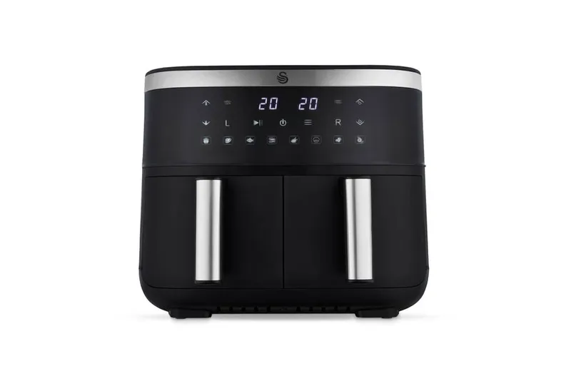 Swan Unisex 7.6L Dual Air Fryer in Black Size: A Black female