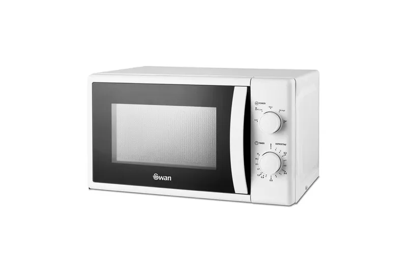 Swan Manual Microwave in White White