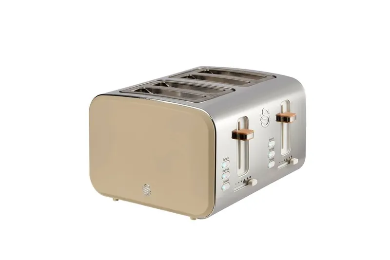 Swan Nordic 4 Slice Toaster Oatmeal in Beige Size: A Beige A