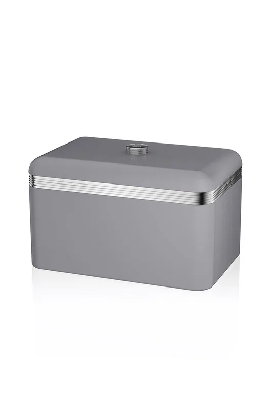 Swan Retro Bread Bin in Grey Grey