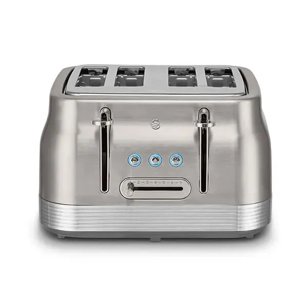 Swan Retro Revive Stainless Steel 4 Slice Toaster
