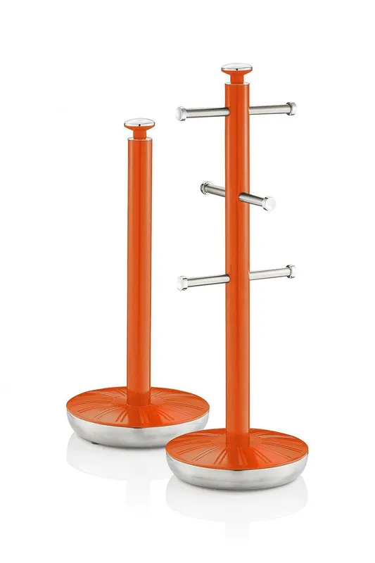 Swan Retro Towel Pole & Mug Tree in Orange - Orange