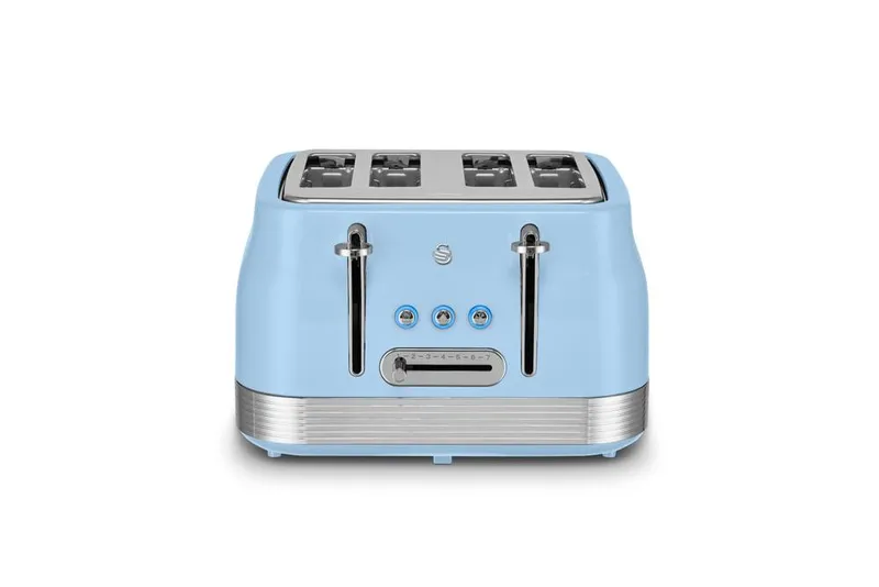 Swan RetroRevive 4 Slice Toaster in Blue Size: A Blue A