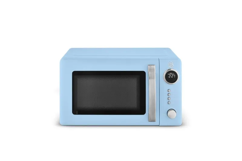 Swan RetroRevive Digital Microwave in Blue - Blue