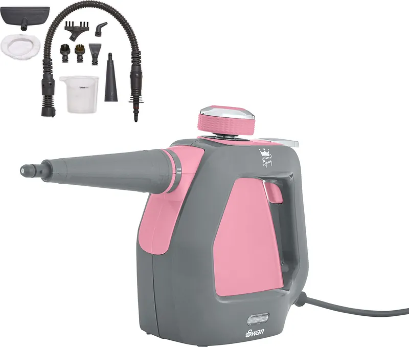 Swan Lynsey TVs Queen of Clean Handheld Steam Cleaner in Pink Pink
