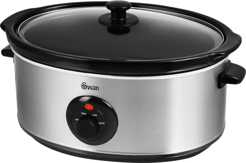Swan SF17030N 6.5 Litre Slow Cooker - Stainless Steel