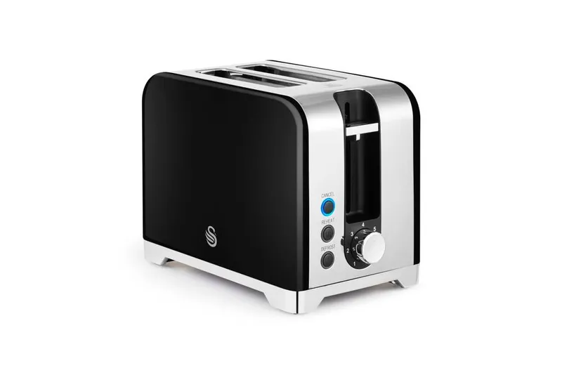 Swan Solace 2 Slice SS Toaster in Black Size: A - Black