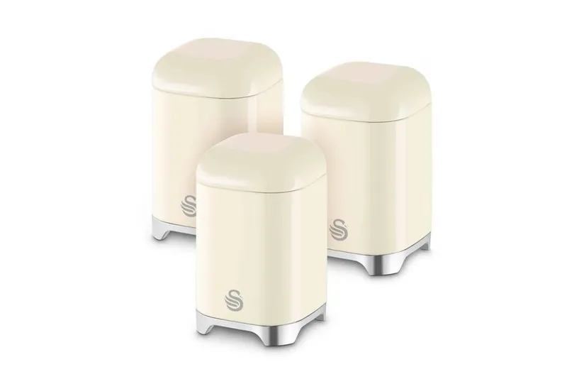 Swan Solace Set of 3 Canisters Cream Cream