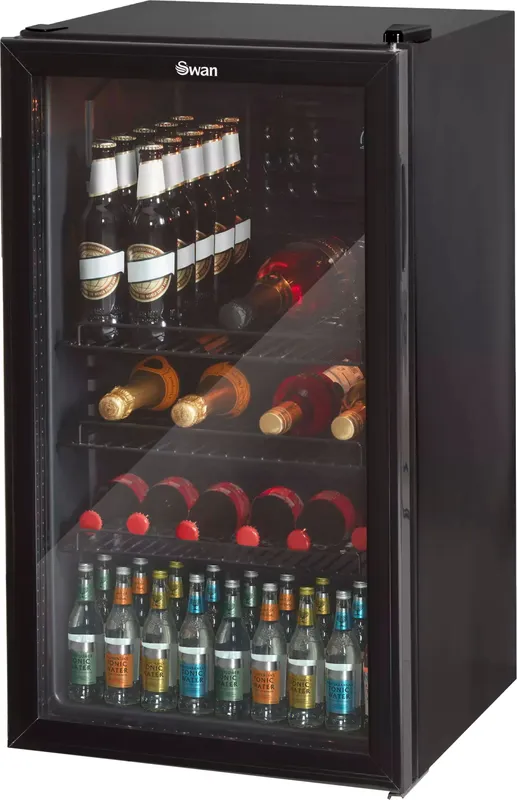 Swan SR12030BN Wine Cooler - Black - E Rated, Black