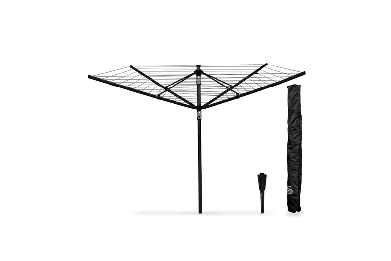 Swan Stealth Aluminium Rotary Airer in Black Black