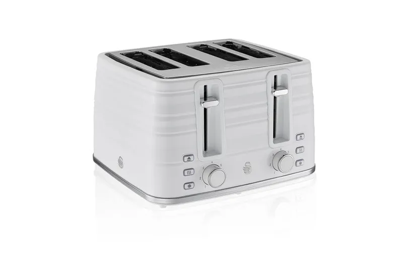Swan Unisex Symphony 4 Slice Toaster in White White female