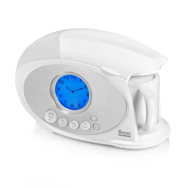 Swan Unisex Teasmade White Tea Maker Alarm Clock White female