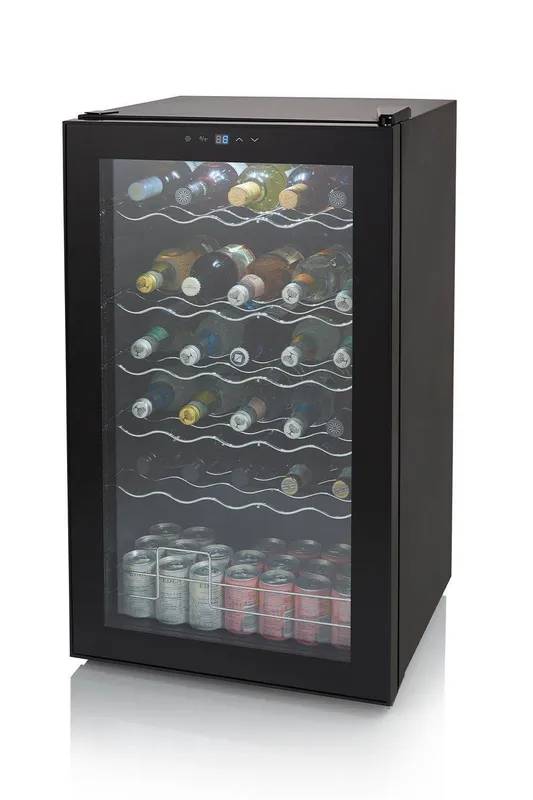 Swan Unisex 34 Bottle Wine Cooler in Black Black One Size female