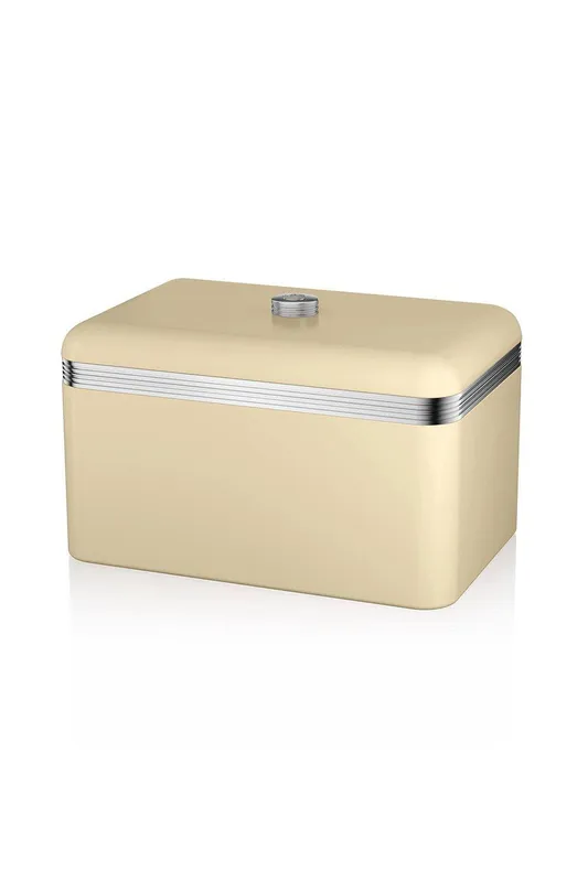 Swan Retro Bread Bin in Cream Cream