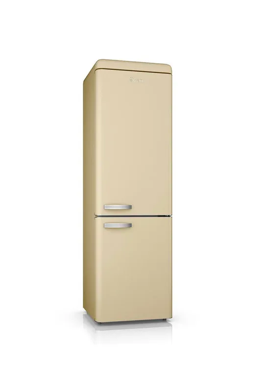Swan Unisex Retro Fridge Freezer in Cream Cream female