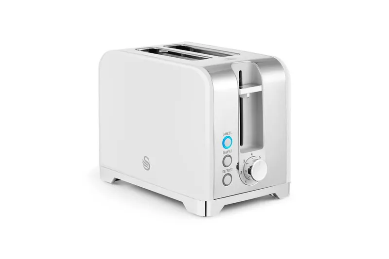 Swan Solace 2 Slice SS Toaster in White Size: A - White