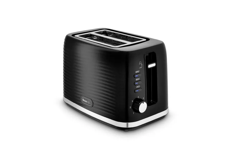 Swan Wave 2 Slice Toaster in Black Size: A Black A