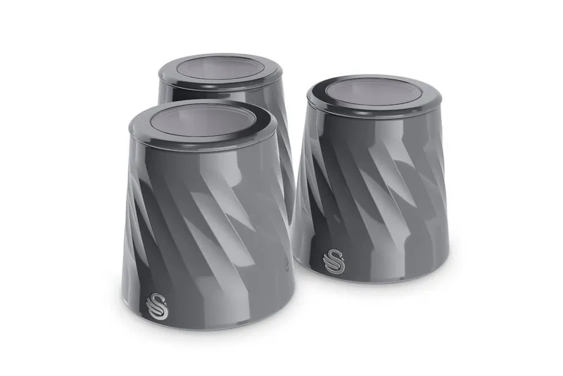 Swan Windsor Set of 3 Canisters in Grey Grey