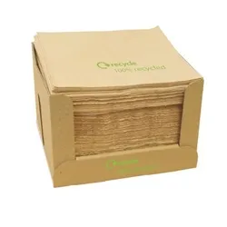 SwantexRecycled Lunch Napkin Kraft 33x33cm 2-ply 1/4-fold (2000)