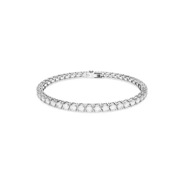 Swarovski Matrix Silver Round Tennis Bracelet - 16.5cm