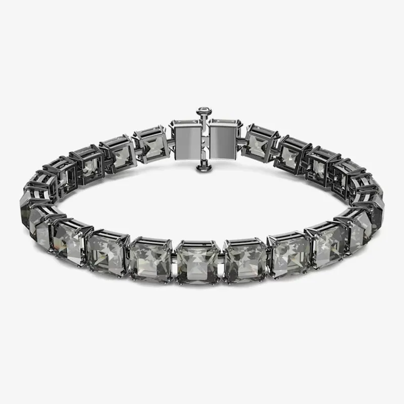 Swarovski Unisex Millenia Grey Crystal Bracelet 5615656 Size: 16.5cm - Grey
