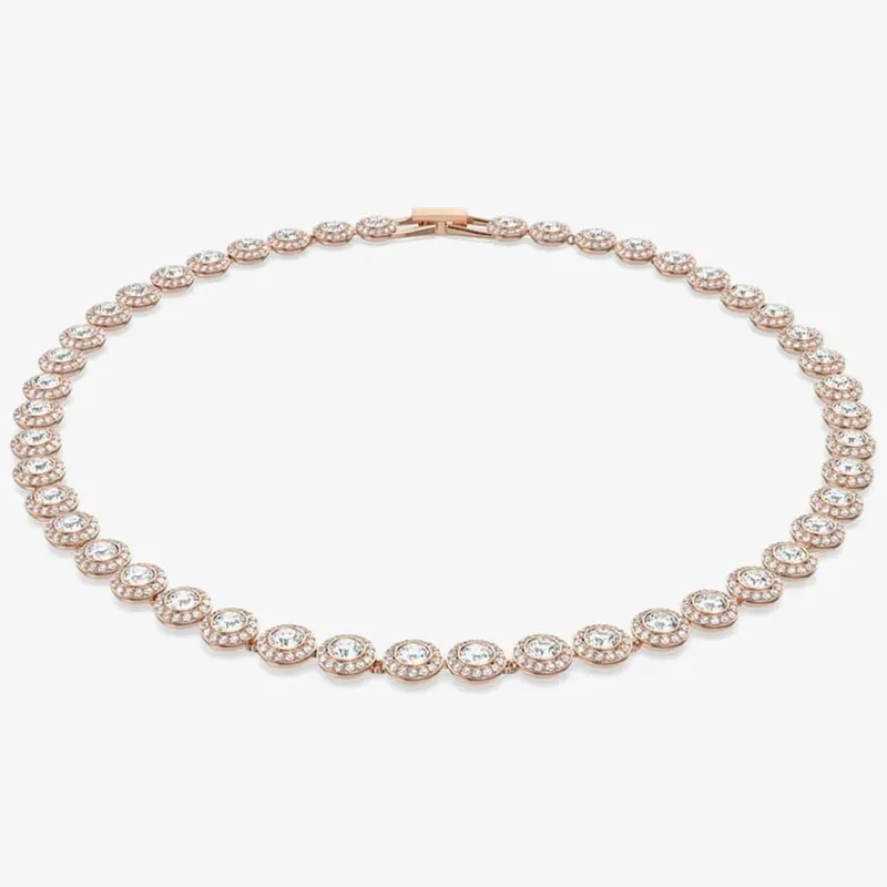 Swarovski Women's Angelic All Around Necklace 5367845 in Rose Gold Size: 38cm - Rose Gold - Size: 38cm
