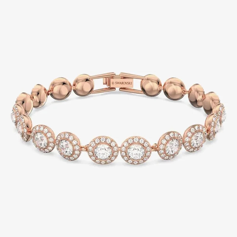 Swarovski Women's Angelic Rose Gold Tone Bracelet 5240513 Size: 16.5 cm Rose Gold 16.5 cm