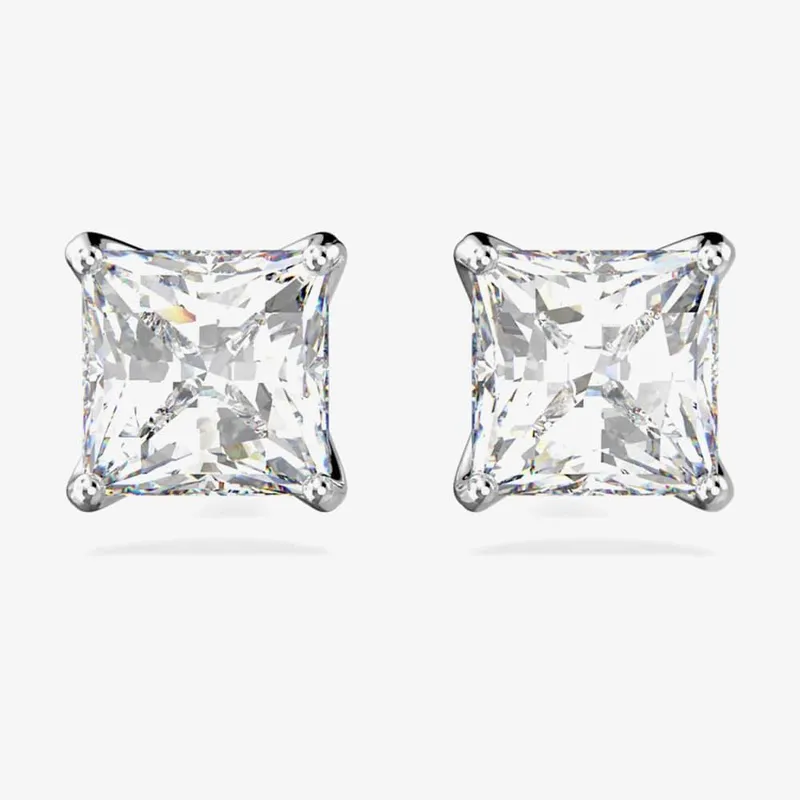 Swarovski Women's Attract Square Stud Earrings 5430365 in Silver Silver One Size