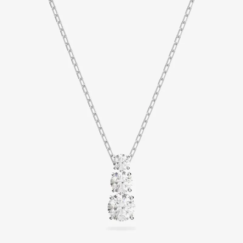 Swarovski Women's Attract Trilogy Crystal Pendant 5414970 in Silver Size: Adjustable Silver Adjustable