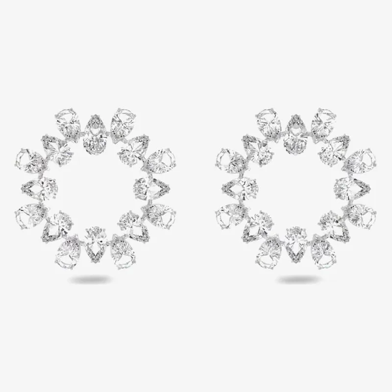 Swarovski Women's Millenia Crystal Halo Stud Earrings 5601509 in Silver - Silver