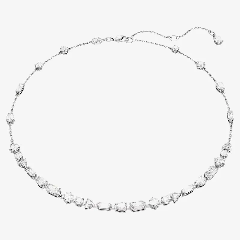 Swarovski Women's Mesmera Mixed Cut Scattered Necklace 5676989 in Silver Size: Adjustable - Silver - Size: Adjustable