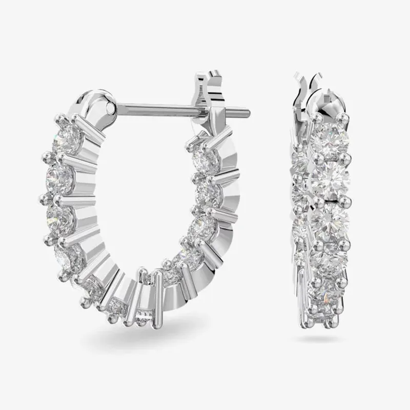 Swarovski Vittore Silver Mini Hoop Earrings