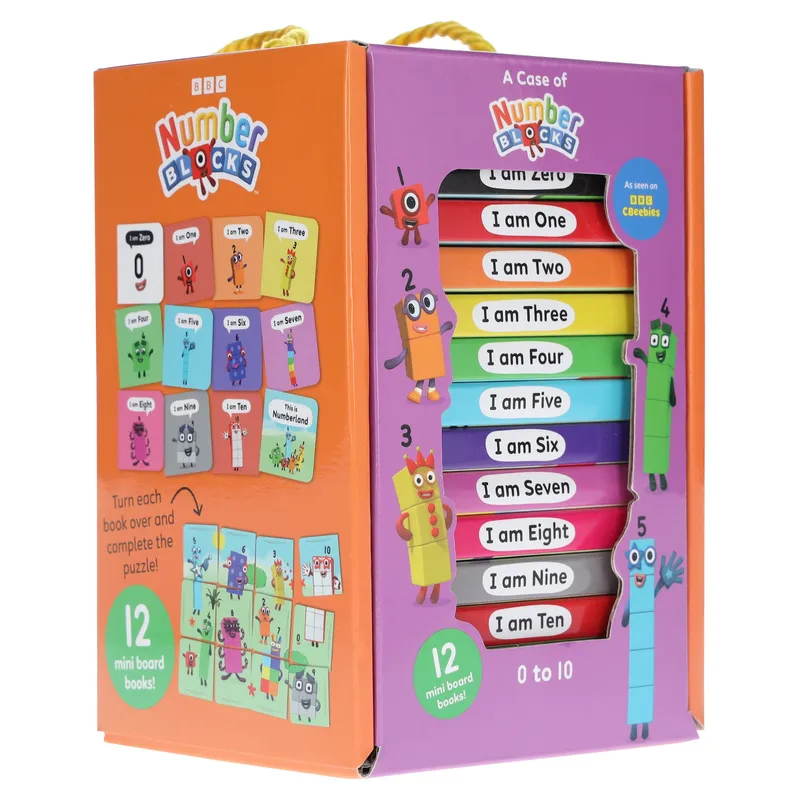 Sweet Cherry Publishing Numberblocks 12 Mini Board Books Carry Case – Learn Numbers Early Learning Preschool Collection