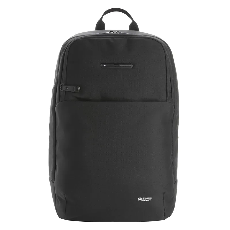 Swiss Peak Men's 18L Laptop Backpack in Black Black