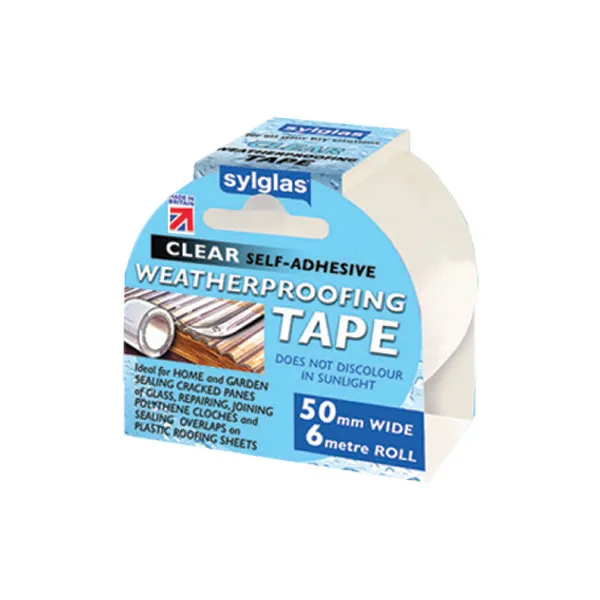 Tbc Sylglas Weatherproofing Tape 50mm x 6m Clear