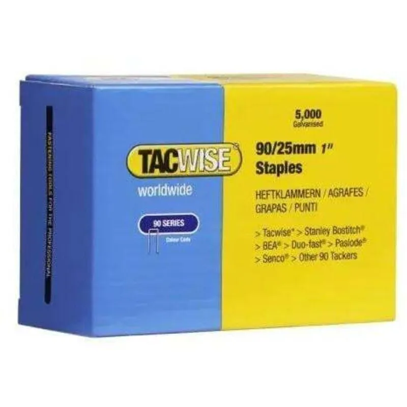 90/25mm 1' Staples (Box-5000) - Tacwise