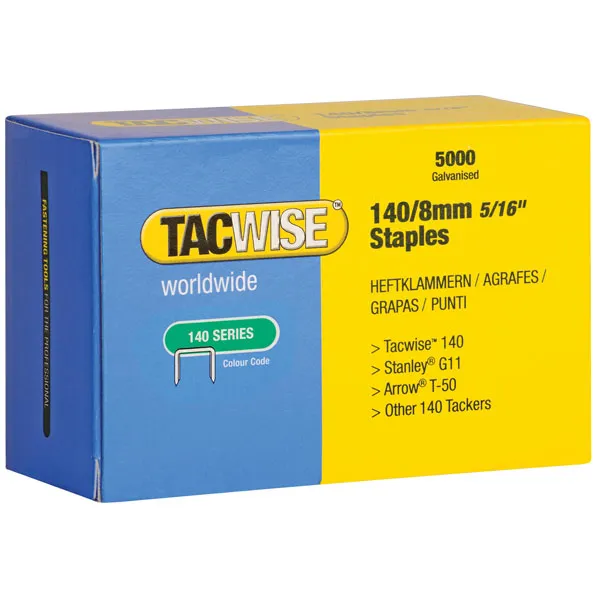 Tacwise 0343 140 Galvanised Staples 12mm (Pack 5000)