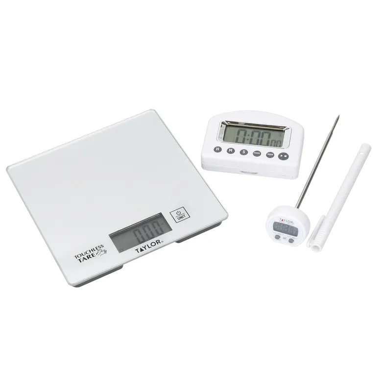 Taylor 3-Piece Kitchen Measuring Set in Gift Box in White White