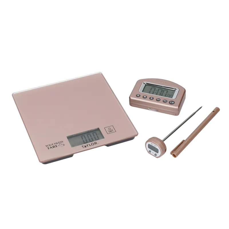 Taylor 3-Piece Rose Gold Kitchen Measuring Set in Gift Box Rose Gold