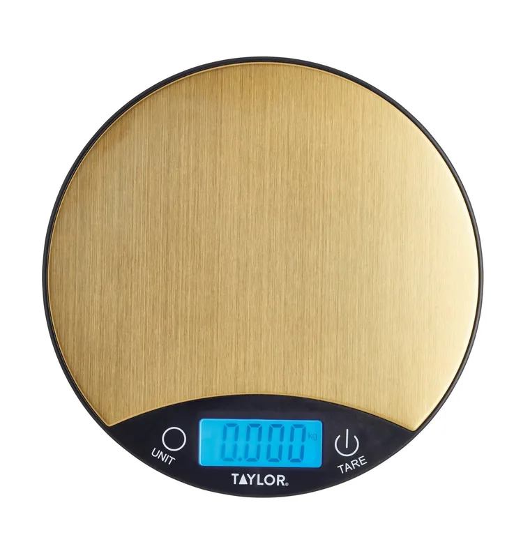Taylor Digital Dual 5Kg Kitchen Scales - Black & Brass in Grey Grey
