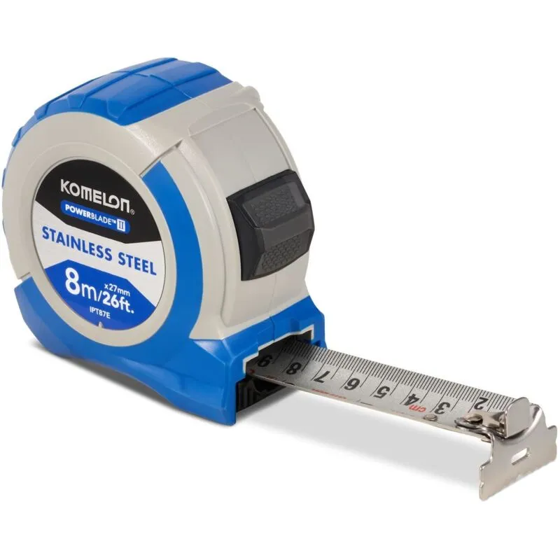 Tbc - Komelon Stainless Steel PowerBlade Pocket Tape 8m/26ft (Width 27mm) KOMIPT87E