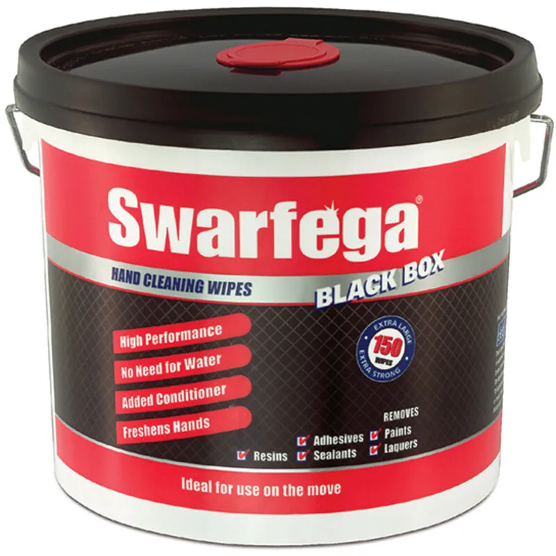 Tbc - Swarfega® Black Box® Heavy-Duty Trade Hand Wipes (150) SWASBB150W