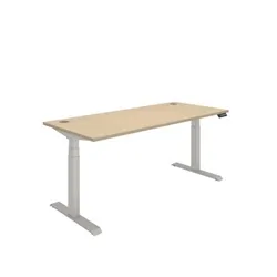 TC Group Office Dual Motor Sit Stand Desk 1800X800 Oak/Silver