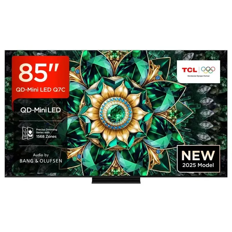 Tcl 85Q7C 2025 85" Premium 4K QD-Mini LED Uhd Smart TV - Black