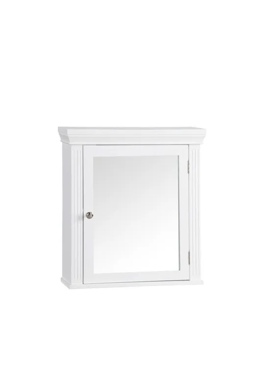 Teamson Home Bathroom Stratford Wooden Mirrored Medicine Cabinet White White
