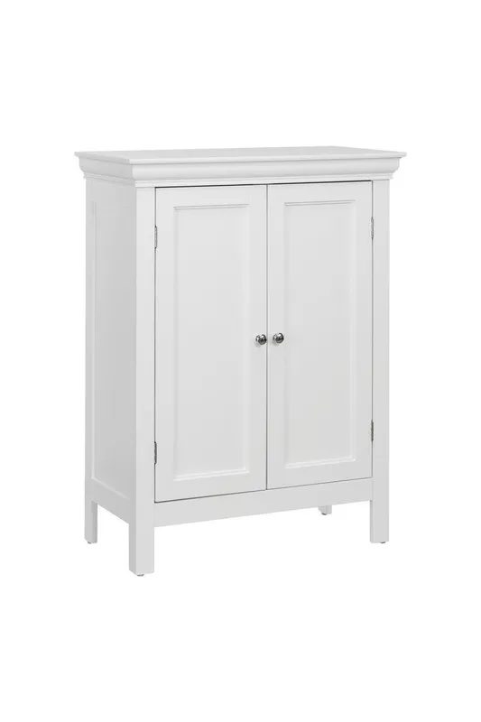 Teamson Home Stratford Bathroom Floor Cabinet White With 2 Shelves White