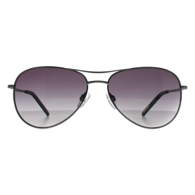 Ted Baker Unisex Aviator Silver Grey Gradient TB1166 Carter Silver female