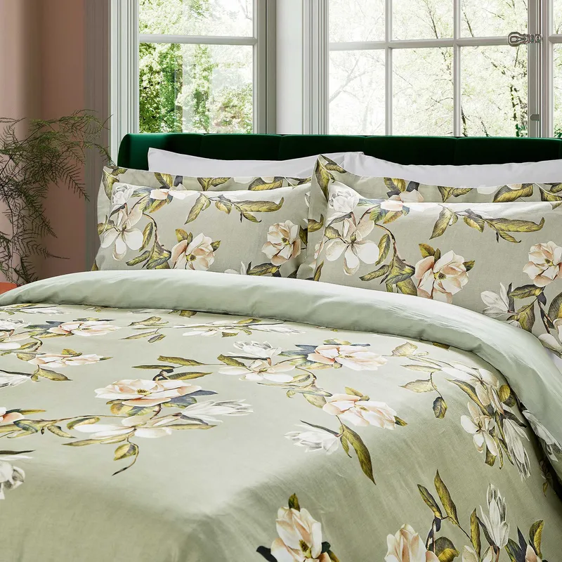 Ted Baker Opal Floral Kingsize Duvet Cover Set, Sage
